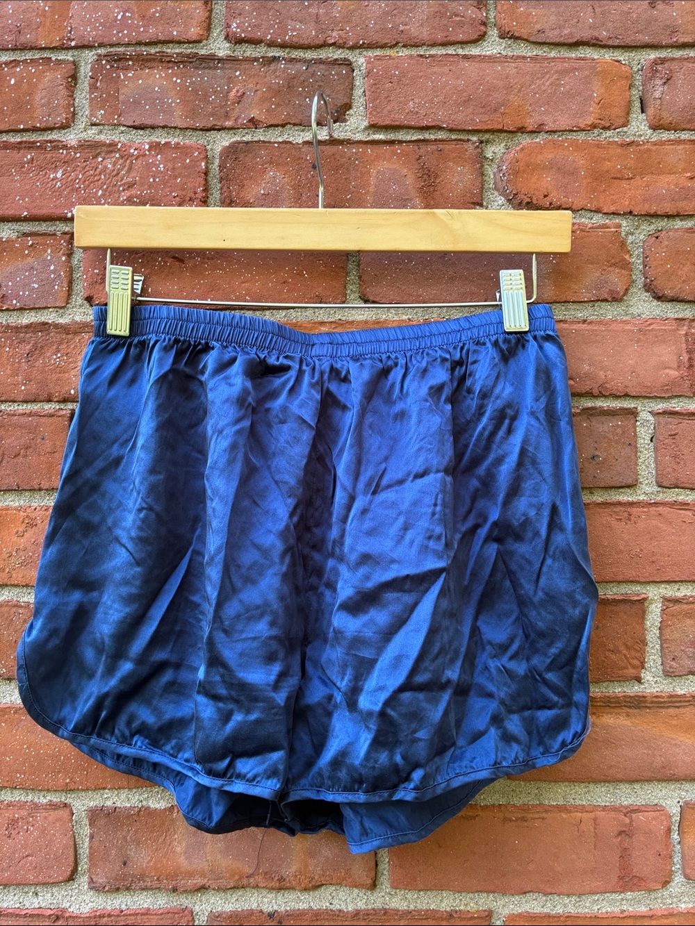 Women’s Navy Silk Shorts - Lightweight Casual Comfort